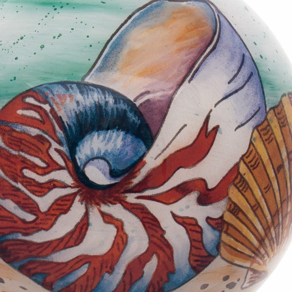 Sea Shell Hand Painted Mouth Blown Glass Ornament LuxuryLifeWay Online Store