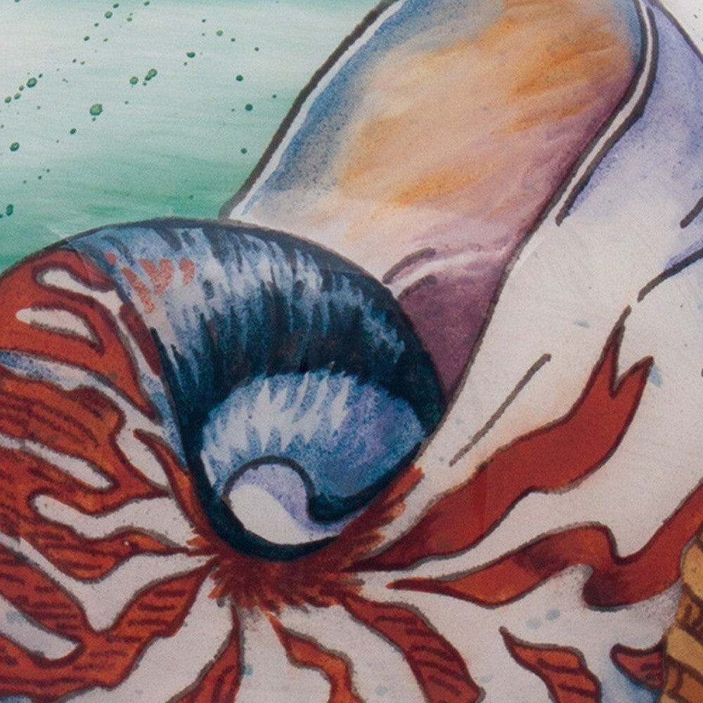 Sea Shell Hand Painted Mouth Blown Glass Ornament LuxuryLifeWay Online Store
