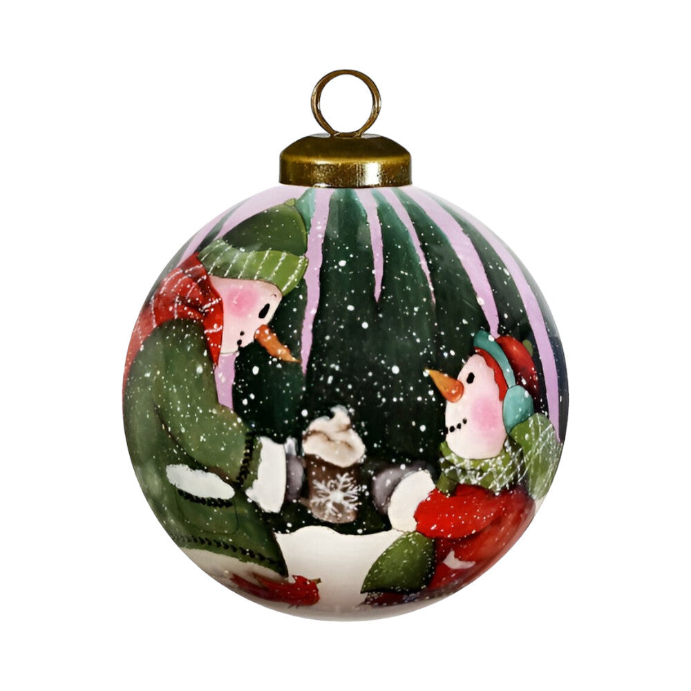 Snowman You Are a Blessing To Me Hand Painted Mouth Blown Glass Ornament LuxuryLifeWay Online Store