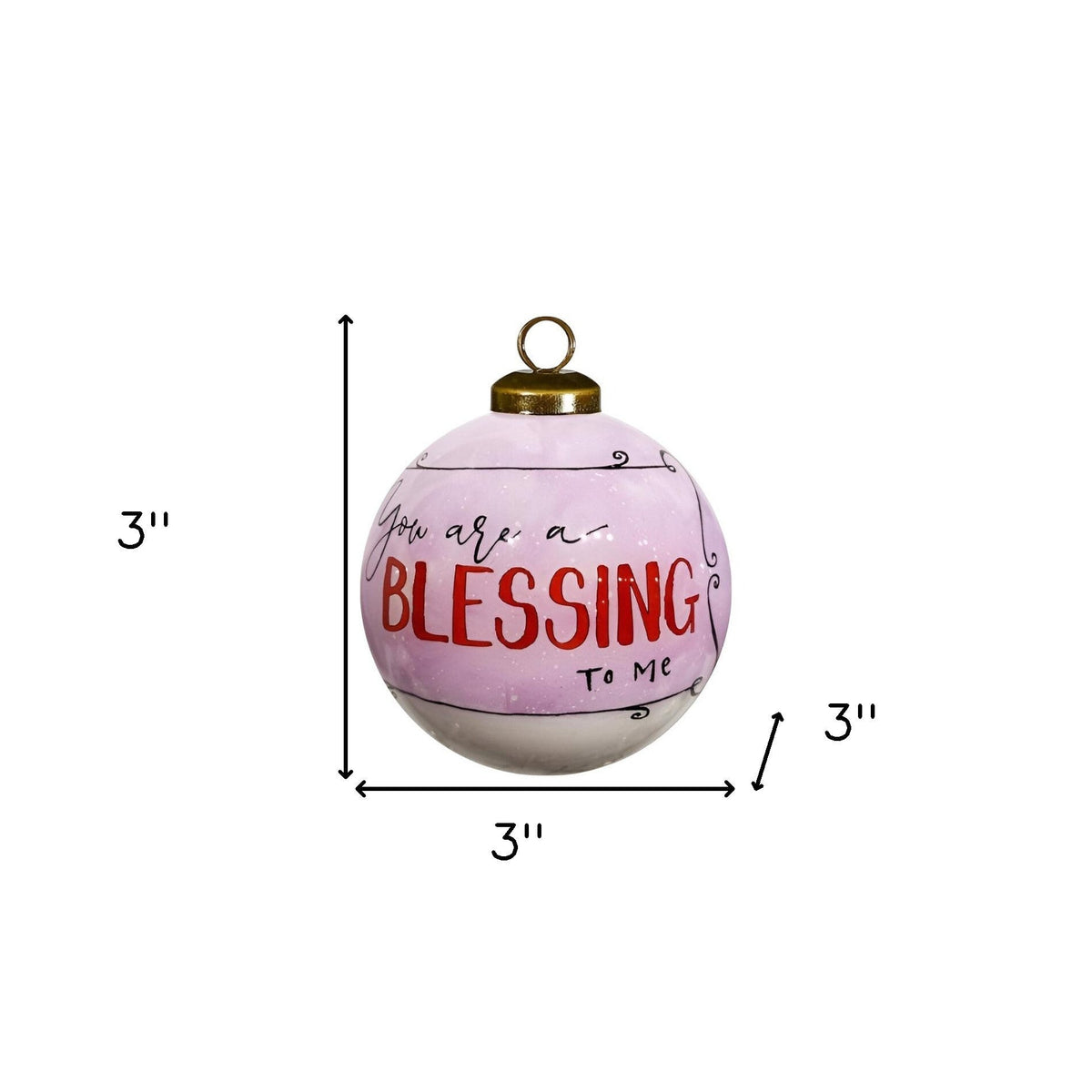 Snowman You Are a Blessing To Me Hand Painted Mouth Blown Glass Ornament LuxuryLifeWay Online Store
