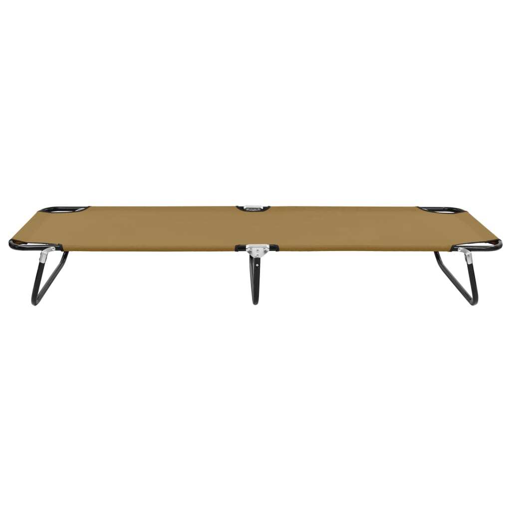 Folding Sun Lounger Taupe Steel LuxuryLifeWay Online Store