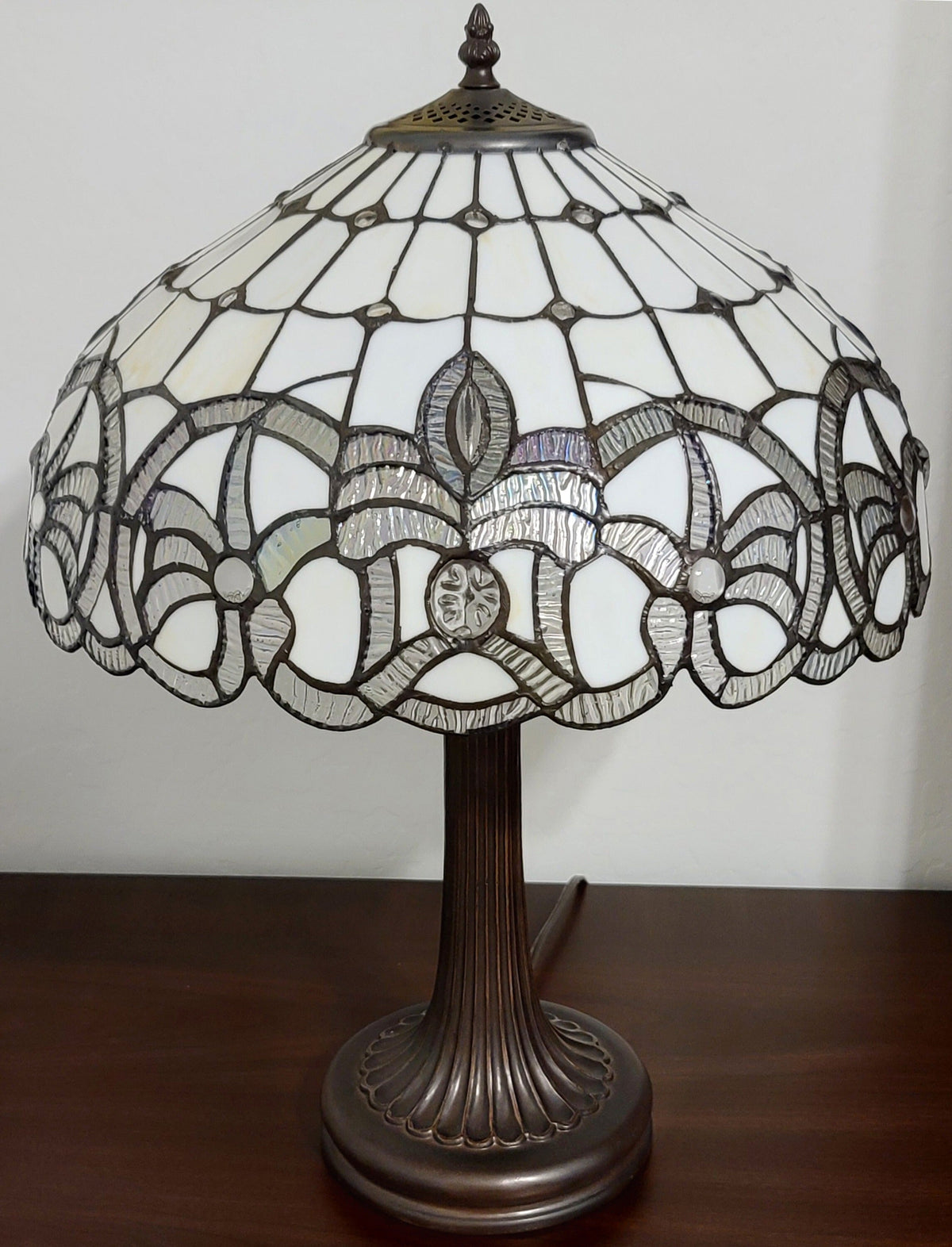 23" Dark Brown Metal Two Light Candlestick Table Lamp With White Shade LuxuryLifeWay Online Store