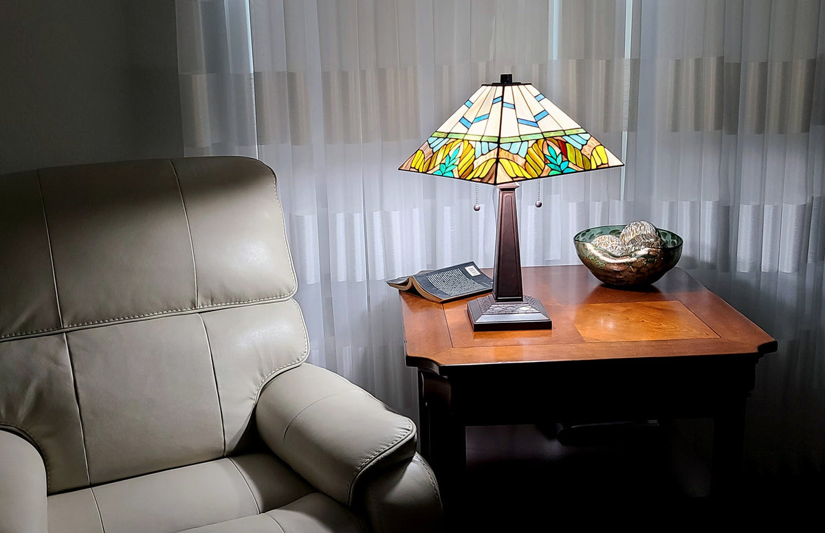 22" Dark Brown Metal Two Light Candlestick Table Lamp With White Shade LuxuryLifeWay Online Store