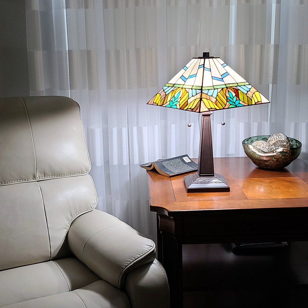 22" Dark Brown Metal Two Light Candlestick Table Lamp With White Shade LuxuryLifeWay Online Store