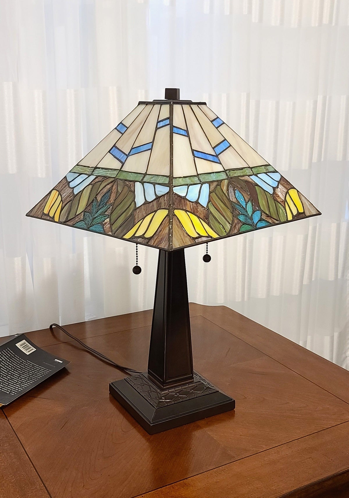 22" Dark Brown Metal Two Light Candlestick Table Lamp With White Shade LuxuryLifeWay Online Store