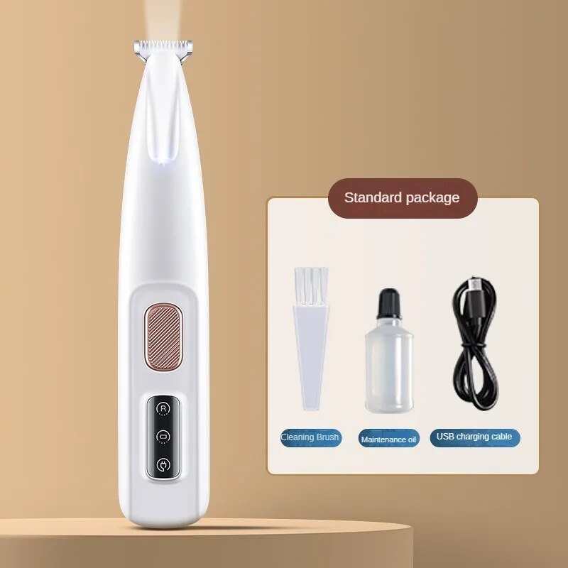 New Dog Paw Trimmer With LED Light Fully Waterproof Pet Hair Trimmer With LED Display Dog Clippers For Grooming 18mm Widen Blade Best YouTube Store
