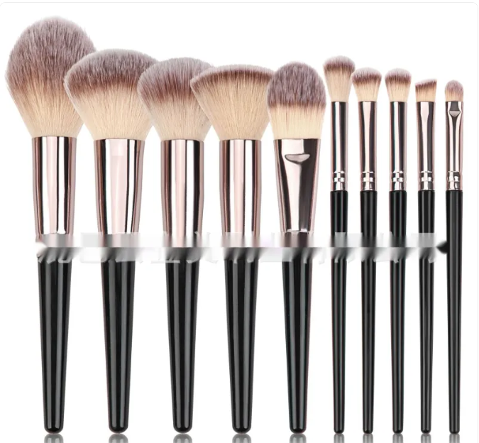 Black Makeup Brush Set – Face & Eyes LadyShow.Store