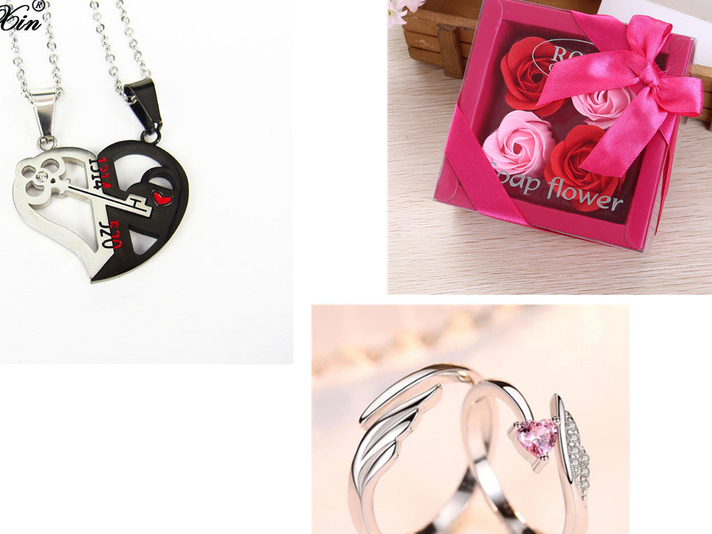 4 Rose Soap Flowers Gift Box For Valentine's Day LuxuryLifeWay Online Store