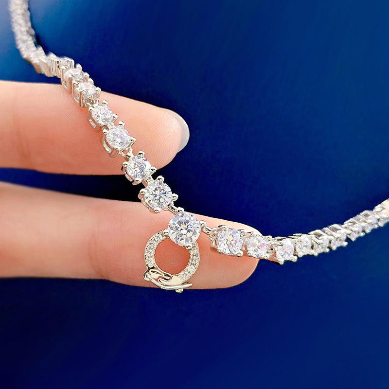 S925 Adjustable Crown Shape Silver Necklace LadyShow.Store