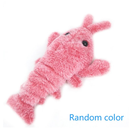 Pet Toys Electric Jumping Shrimp USB Charging Simulation Lobster Funny Cat Plush Pets Toy Pets Fashion