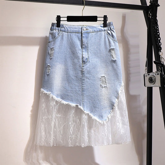 Women's High Waist Denim Summer Skirt Bag Pi-Mart