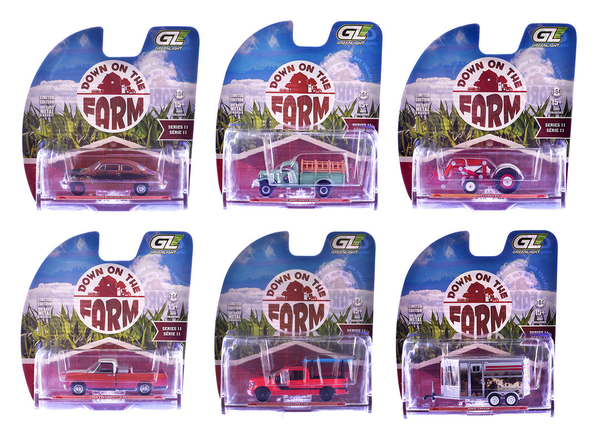 "Down on the Farm" Series 11 Set of 6 pieces 1/64 Diecast Models by Greenlight LuxuryLifeWay Online Store
