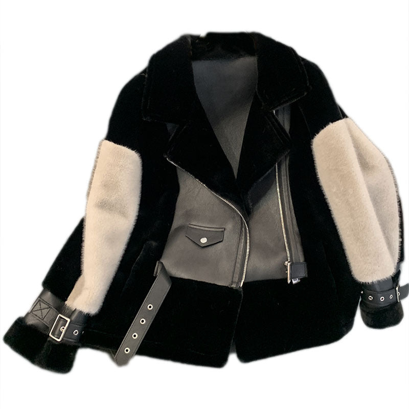 Women's Locomotive Environmental Fur Coat Best YouTube Store