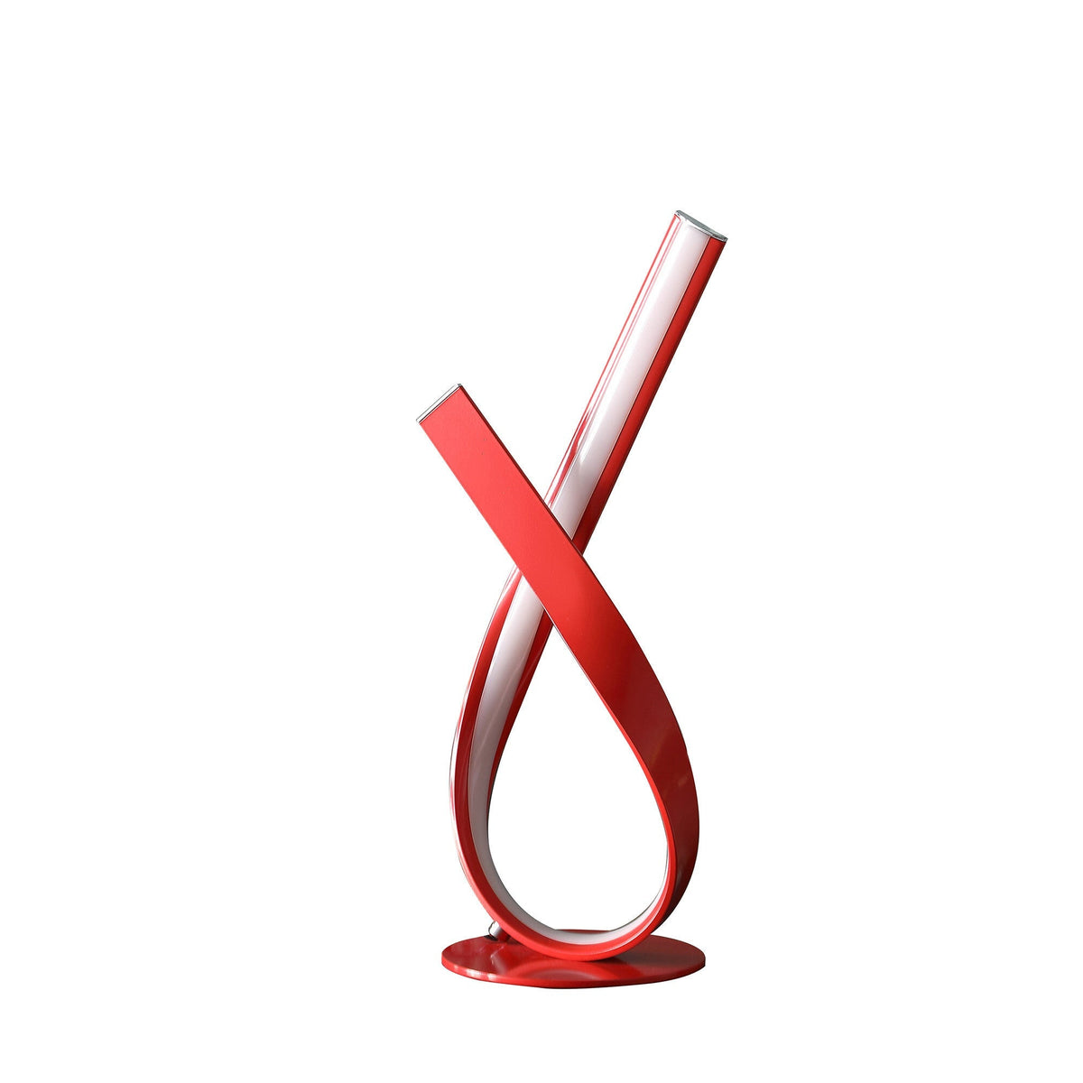 17" Red Modern Abstract Ribbons Table Lamp LuxuryLifeWay Online Store