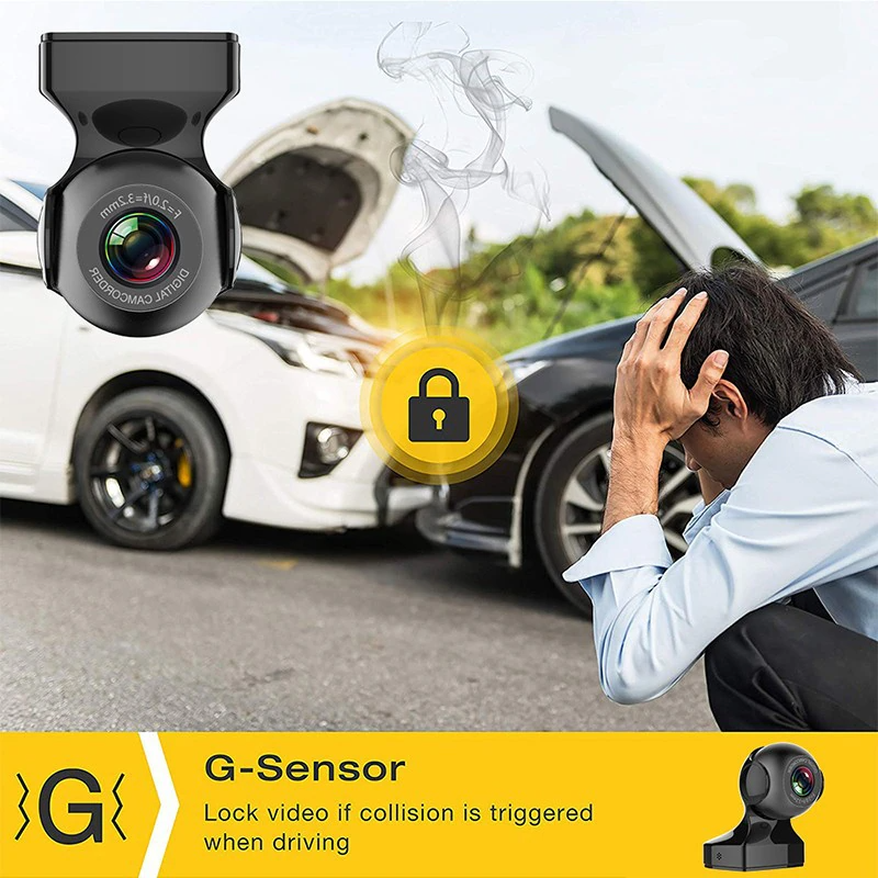 170° WiFi Dash Cam Recorder Car Camera HD 1080P Car DVR Vehicle Video G-Sensor Pi-Mart