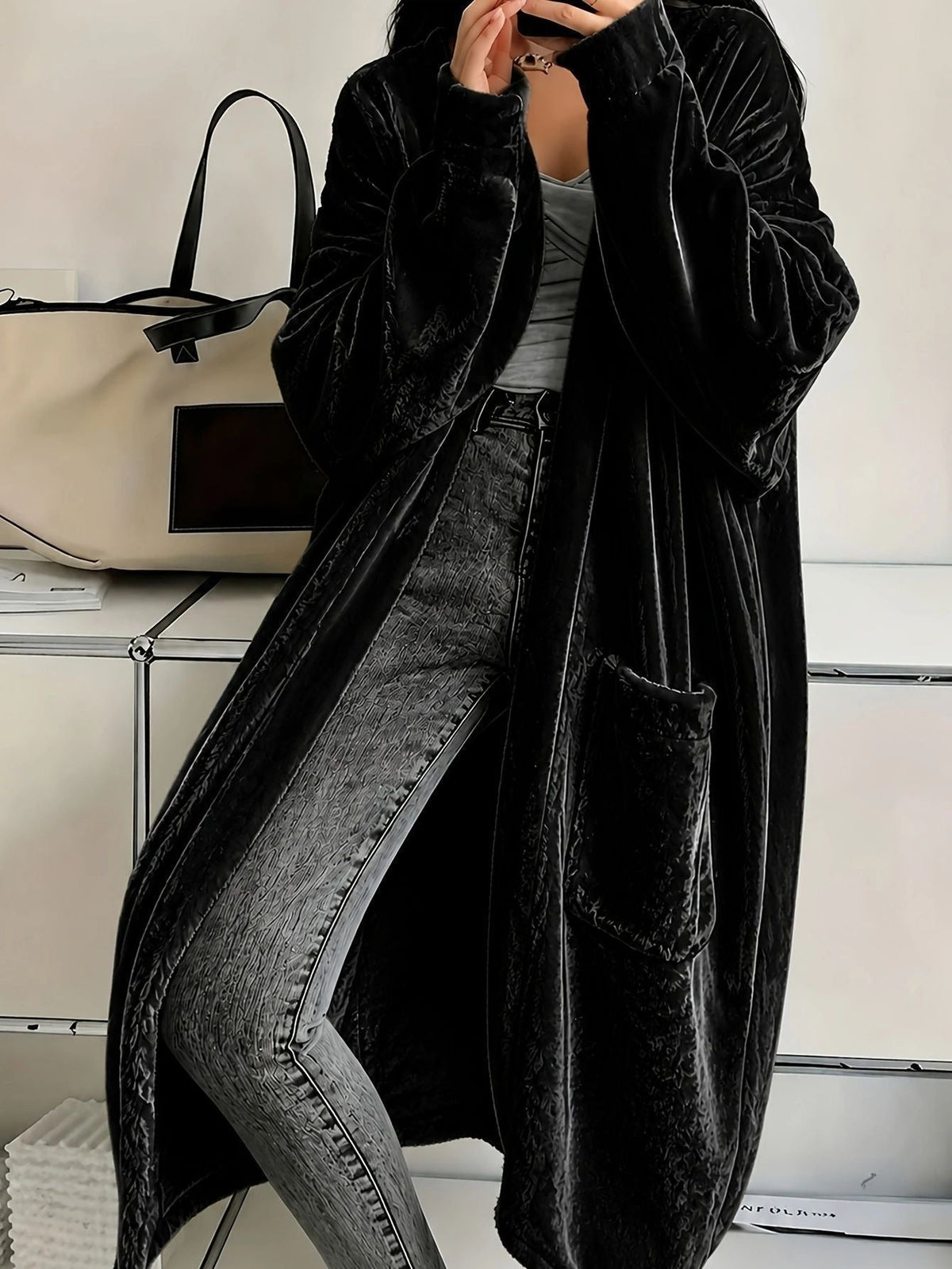 2026 European And American Women's Clothing Amazon Independent Site Velvet Long-Sleeve Fashion Casual Coat Cape Jacket NorixaFashion.com