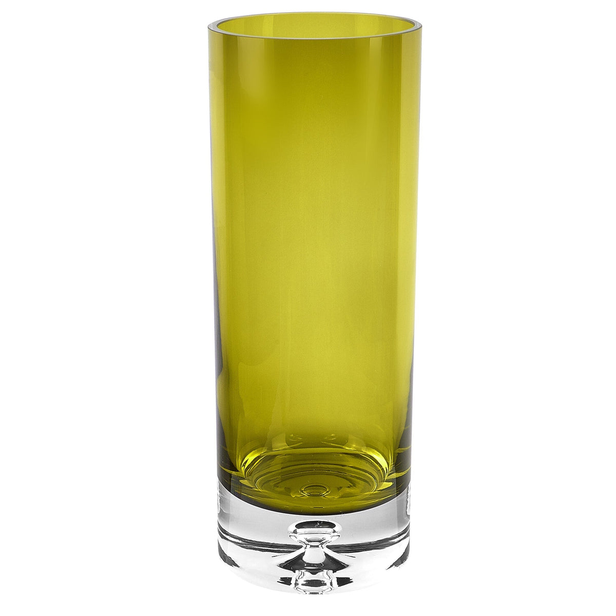 11" Green Crystal Glass Cylinder Table Vase LuxuryLifeWay Online Store