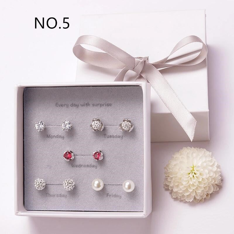 Simple alloy earring set