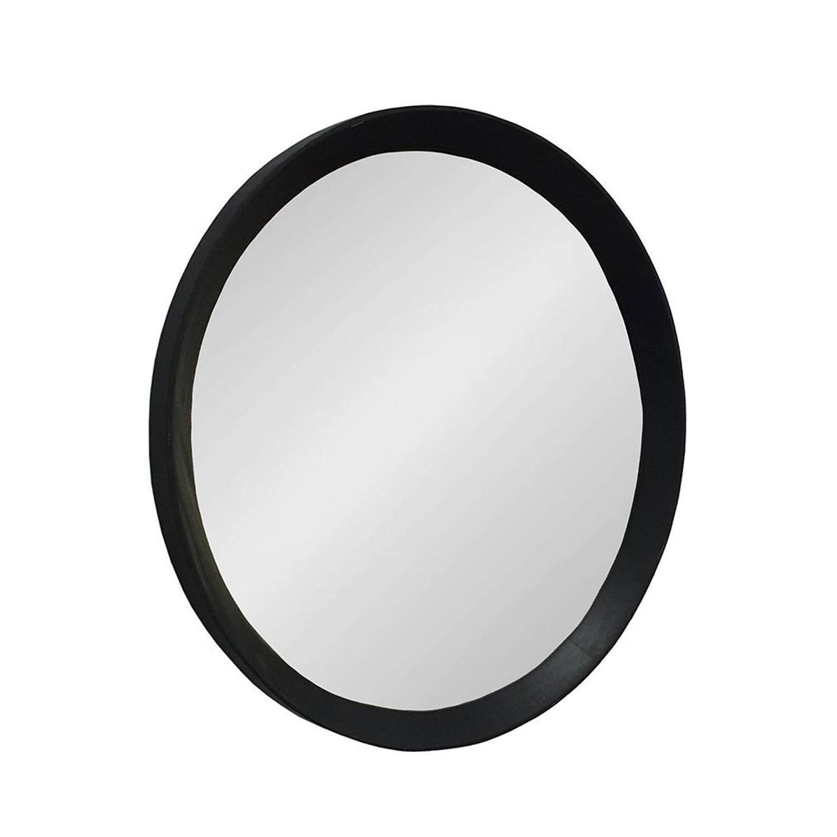 20" Black Round Wood Framed Accent Mirror LuxuryLifeWay Online Store