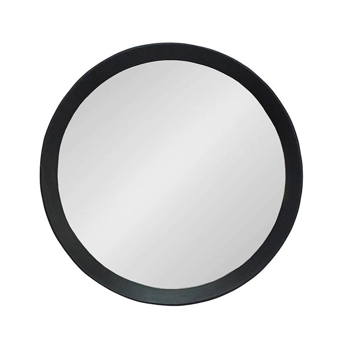 20" Black Round Wood Framed Accent Mirror LuxuryLifeWay Online Store