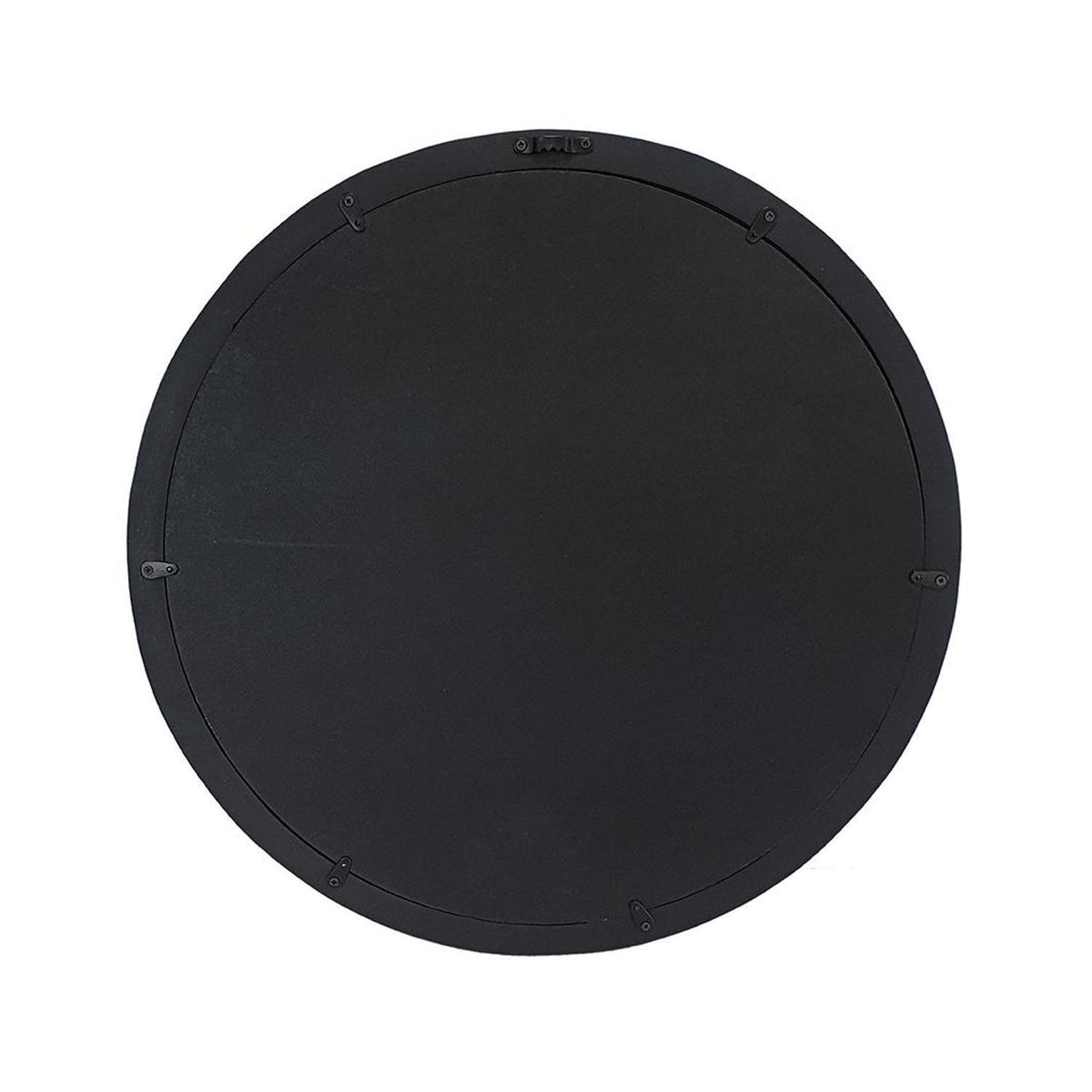 20" Black Round Wood Framed Accent Mirror LuxuryLifeWay Online Store