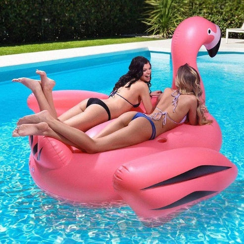 Environmental protection thickening 190CM with cup holder cup hole rope buckle inflatable flamingo powder swan floating row mount LuxuryLifeWay Online Store