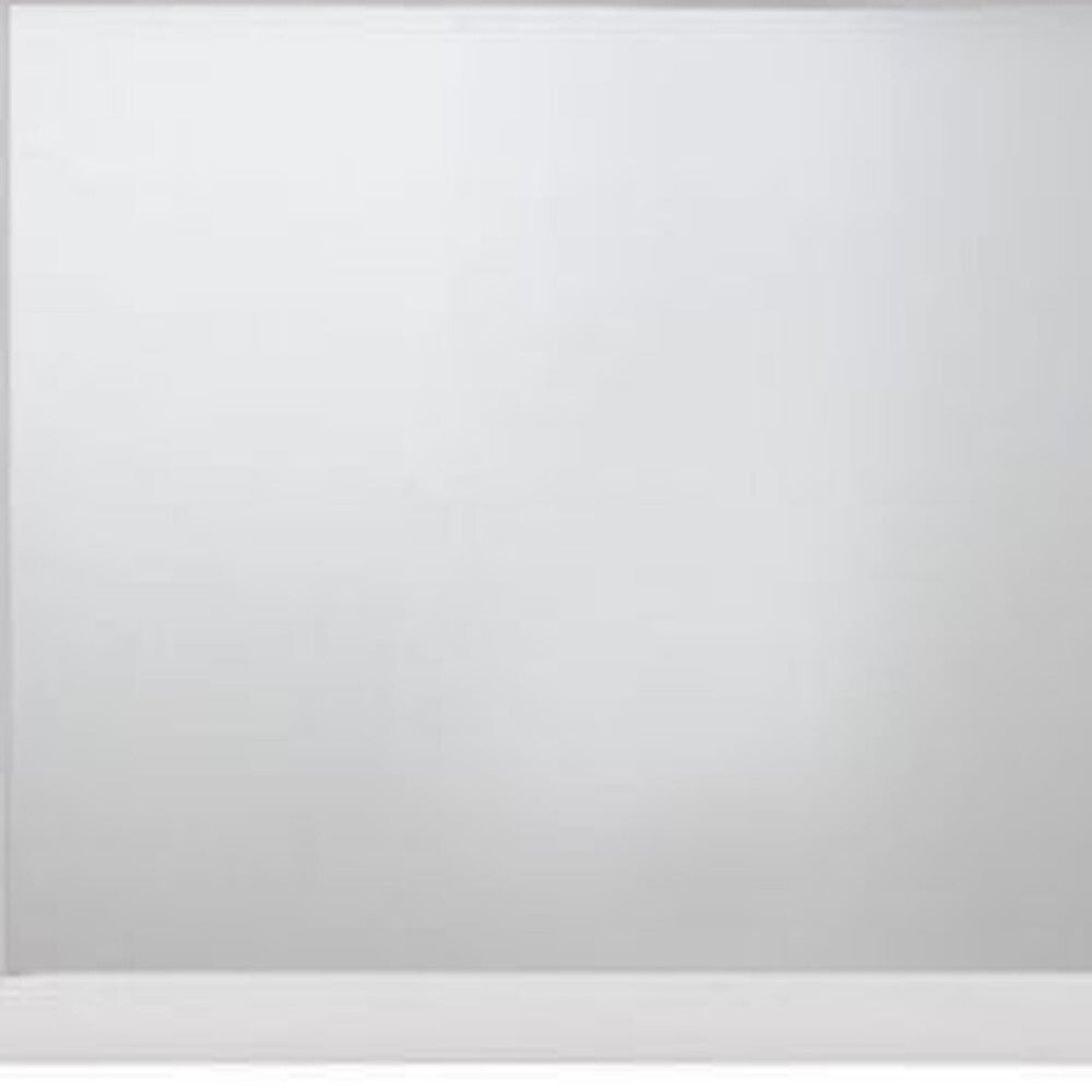 35" White Rectangle Dresser Mirror Mounts To Dresser With Frame LuxuryLifeWay Online Store