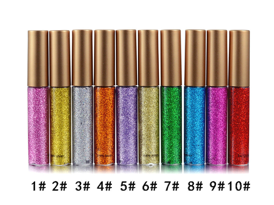 HANDAIYAN Brand 1 Pcs Glitter Liquid Eyeliner Pen 10 Colors Metallic Shine Eye Shadow & Liner Combination Pencil Eyes Makeup LuxuryLifeWay Online Store
