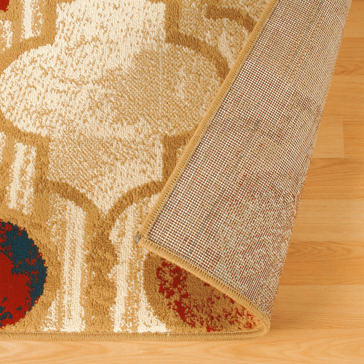 5' X 8' Beige Quatrefoil Power Loom Distressed Stain Resistant Area Rug LuxuryLifeWay Online Store