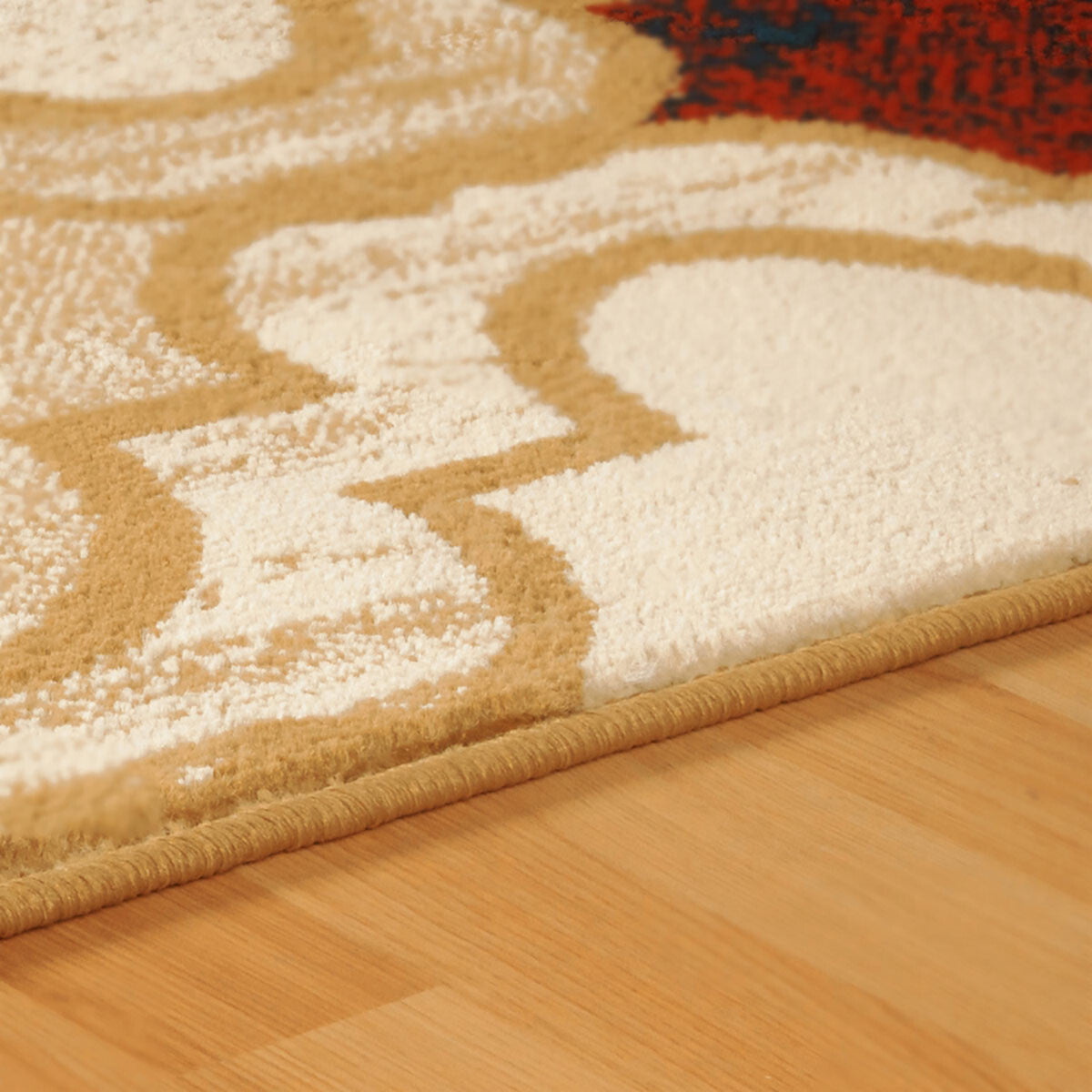 5' X 8' Beige Quatrefoil Power Loom Distressed Stain Resistant Area Rug LuxuryLifeWay Online Store