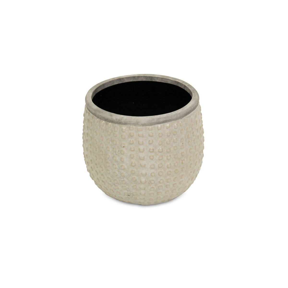 6" Beige Dot Ceramic Indoor Outdoor Round Pot Planter LuxuryLifeWay Online Store