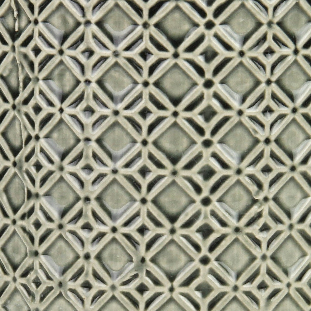 6" Gray Geometric Ceramic Indoor Outdoor Round Pot Planter LuxuryLifeWay Online Store