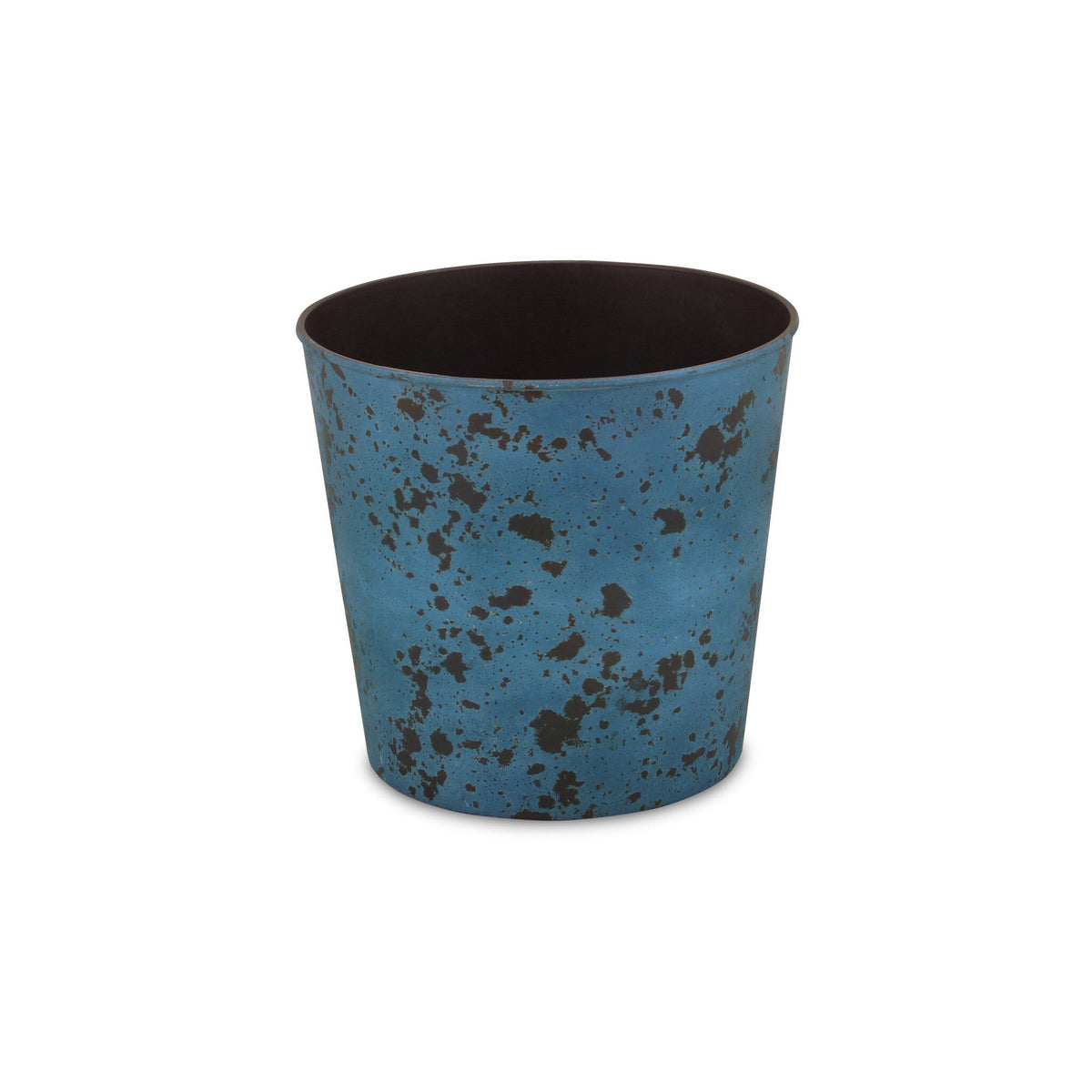 11" Blue Recycled Plastic Indoor Outdoor Round Pot Planter LuxuryLifeWay Online Store