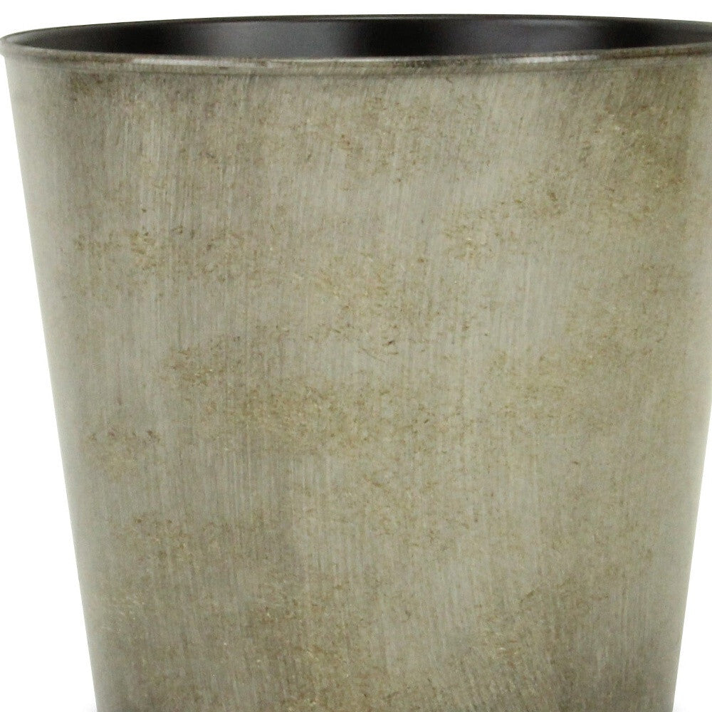 9" Gray Recycled Plastic Indoor Outdoor Round Pot Planter LuxuryLifeWay Online Store