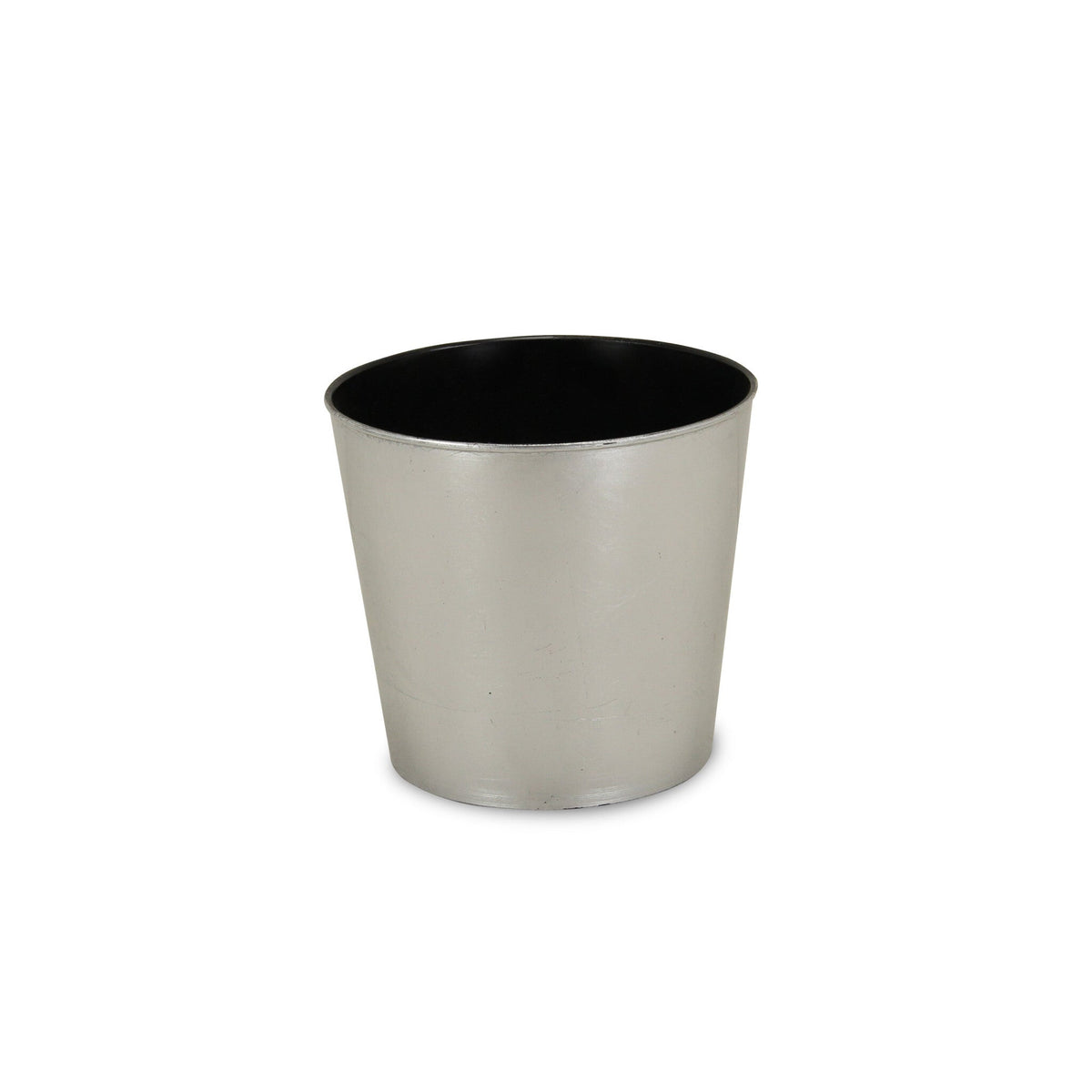 9" Silver Recycled Plastic Indoor Outdoor Round Pot Planter LuxuryLifeWay Online Store