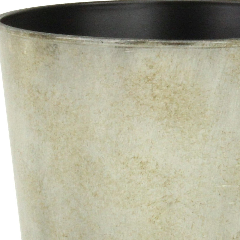 7" Gray Recycled Plastic Indoor Outdoor Round Pot Planter LuxuryLifeWay Online Store