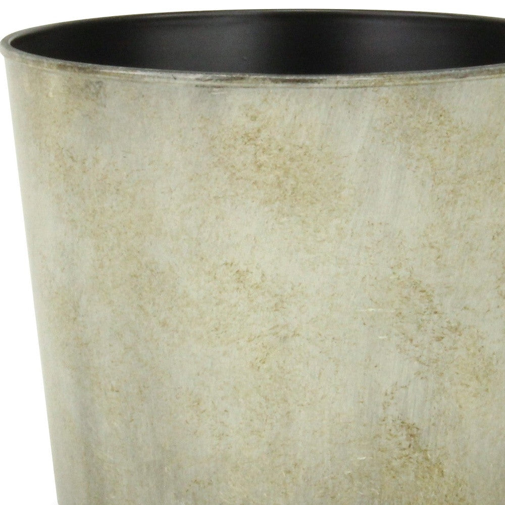 7" Gray Recycled Plastic Indoor Outdoor Round Pot Planter LuxuryLifeWay Online Store