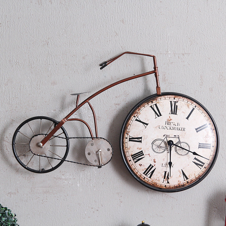 Creative bicycle wall clock PearlNestDecor.com