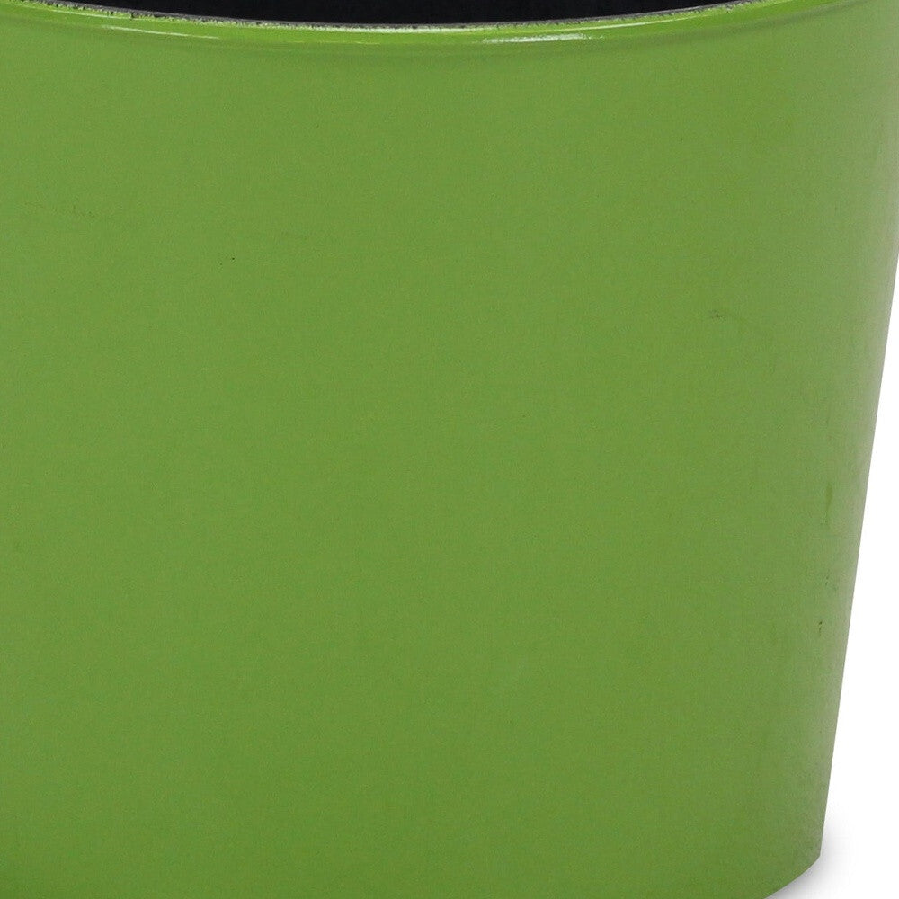 7" Lime Green Recycled Plastic Indoor Outdoor Round Pot Planter LuxuryLifeWay Online Store
