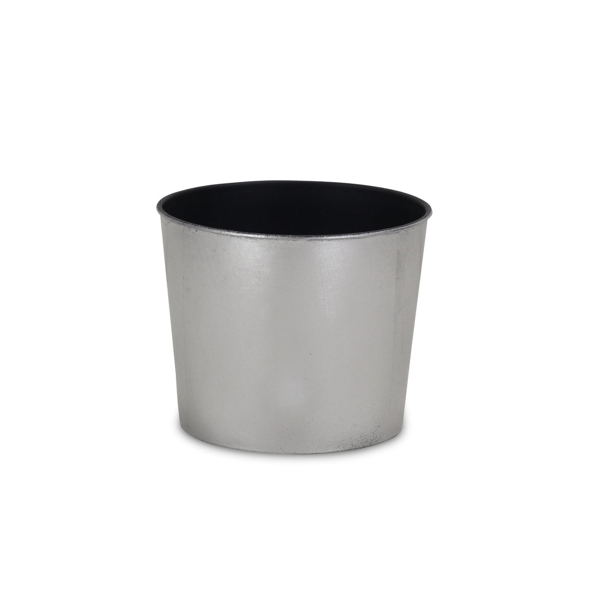 7" Silver Recycled Plastic Indoor Outdoor Round Pot Planter LuxuryLifeWay Online Store