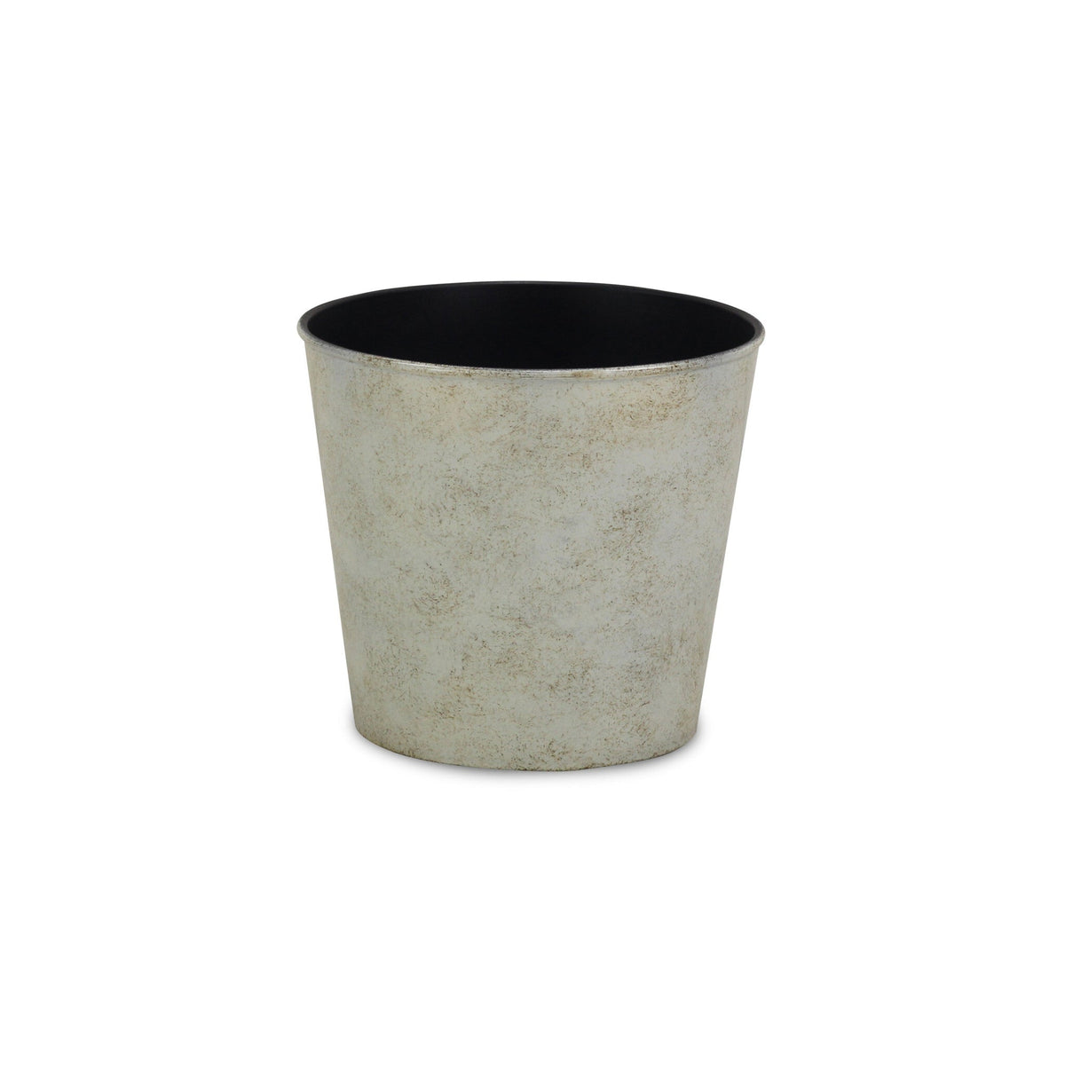 7" Silver Recycled Plastic Indoor Outdoor Round Pot Planter LuxuryLifeWay Online Store