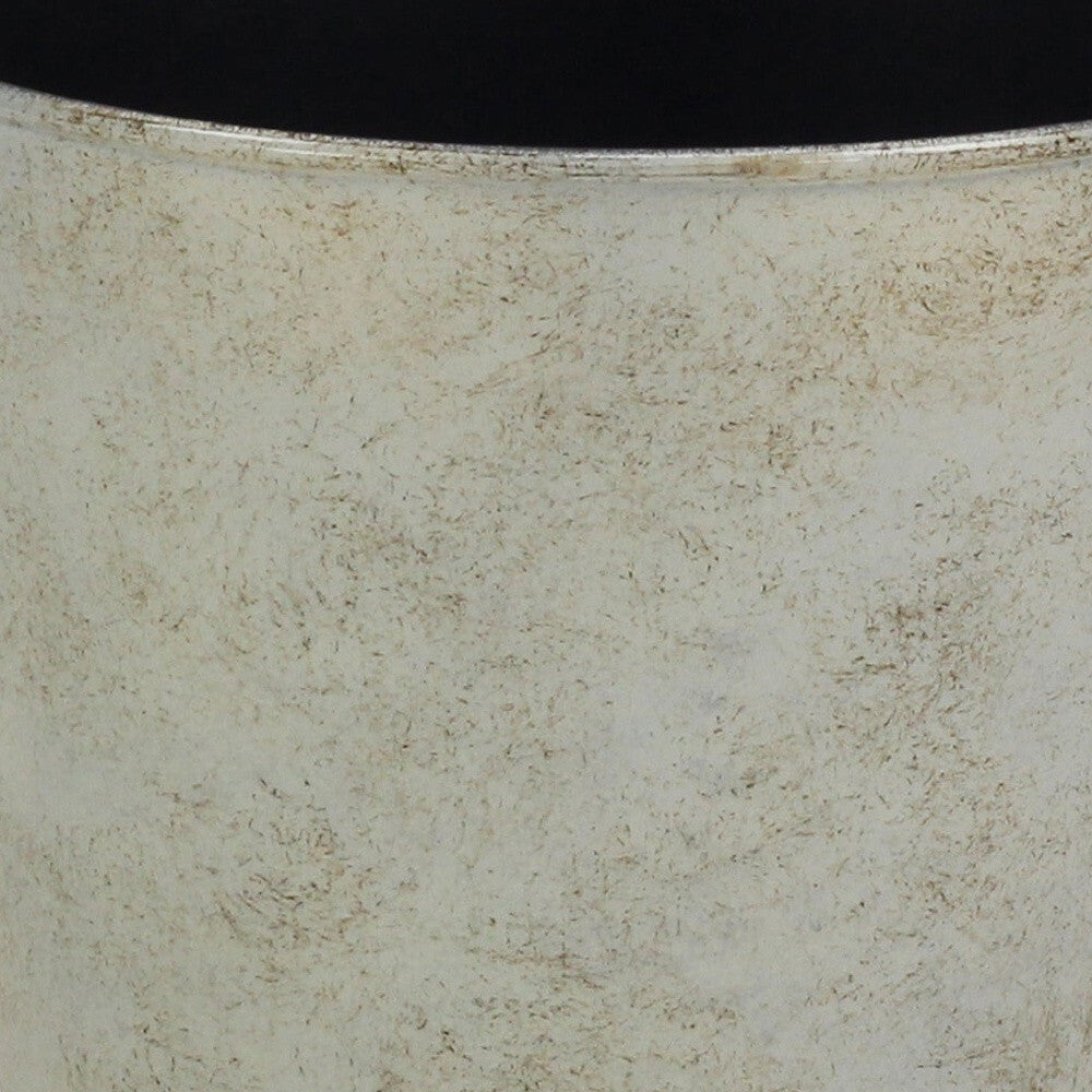 7" Silver Recycled Plastic Indoor Outdoor Round Pot Planter LuxuryLifeWay Online Store