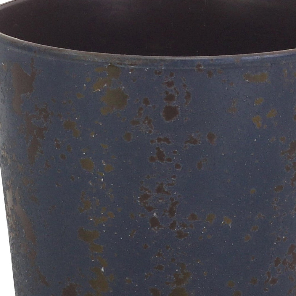 6" Blue Recycled Plastic Indoor Outdoor Round Pot Planter LuxuryLifeWay Online Store
