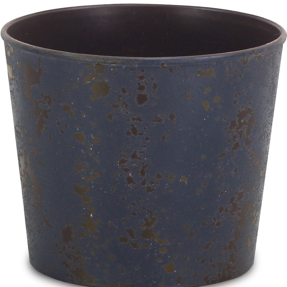 6" Blue Recycled Plastic Indoor Outdoor Round Pot Planter LuxuryLifeWay Online Store