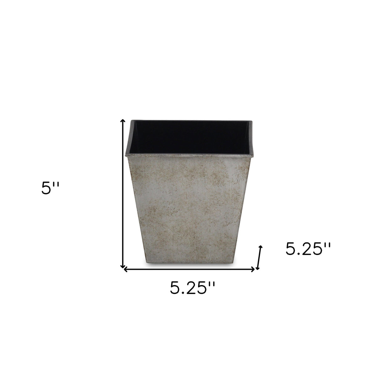 5" Gray Recycled Plastic Indoor Outdoor Square Pot Planter LuxuryLifeWay Online Store