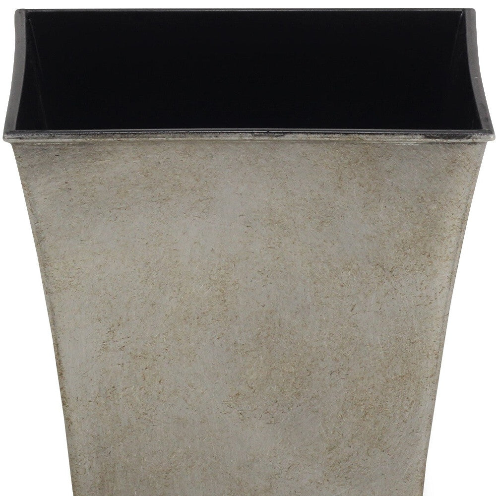 7" Gray Recycled Plastic Indoor Outdoor Square Pot Planter LuxuryLifeWay Online Store