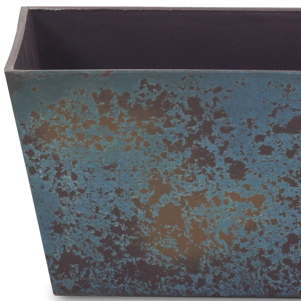 8" Blue Recycled Plastic Indoor Outdoor Rectangular Planter Box LuxuryLifeWay Online Store