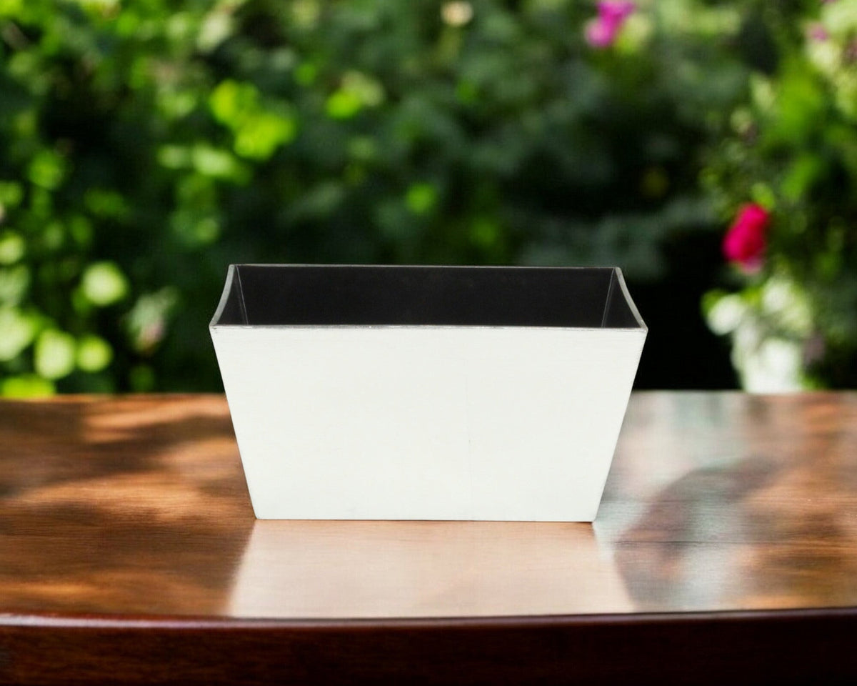 8" Silver Recycled Plastic Indoor Outdoor Rectangular Planter Box LuxuryLifeWay Online Store