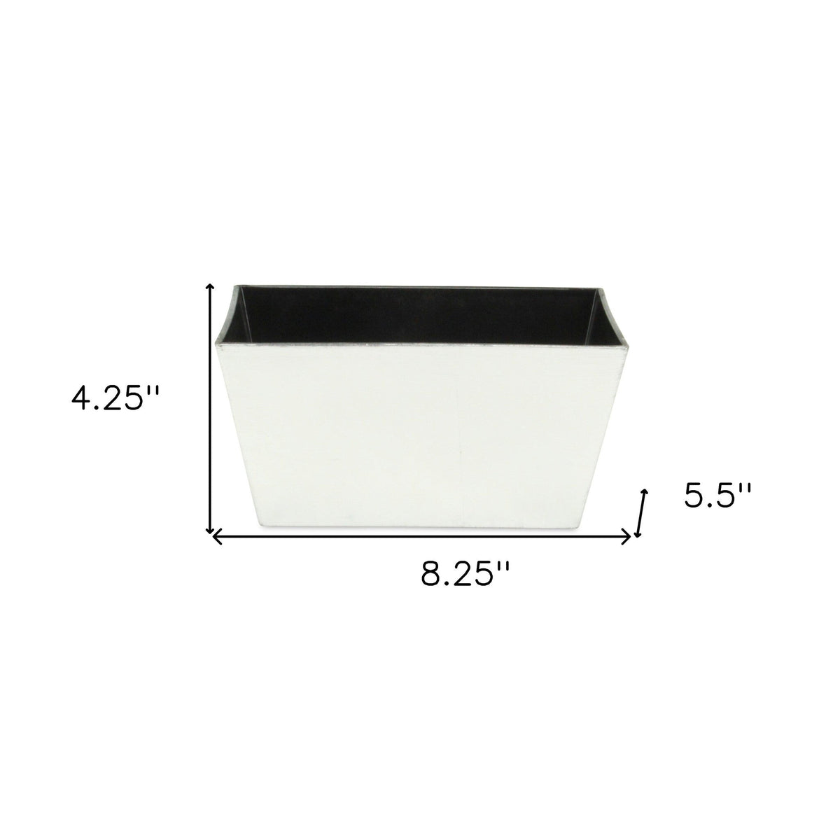 8" Silver Recycled Plastic Indoor Outdoor Rectangular Planter Box LuxuryLifeWay Online Store