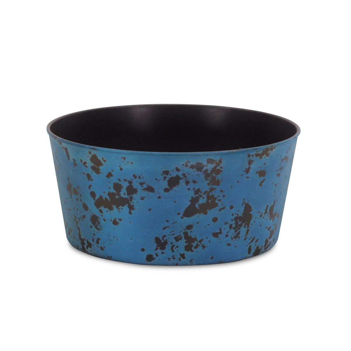 12" Blue Recycled Plastic Indoor Outdoor Round Pot Planter LuxuryLifeWay Online Store